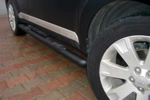 Бокові труби Nissan Murano 2008-2014, чорні, нержавіюча сталь, CAN (2 шт)