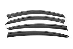 Ветровики BMW 5 серия G30/G31 2017-2023, с чёрным молдингом, Niken Luxury (4 шт)