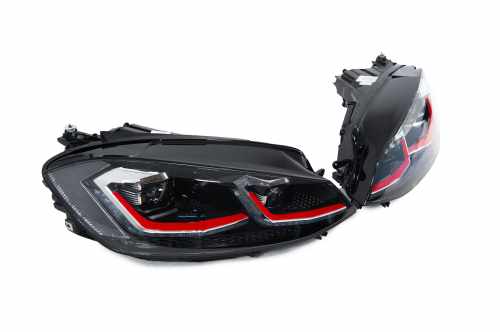 Передние фары Red Volkswagen Golf 7/E-Golf 5G 2017-2020, GBT (2 шт)