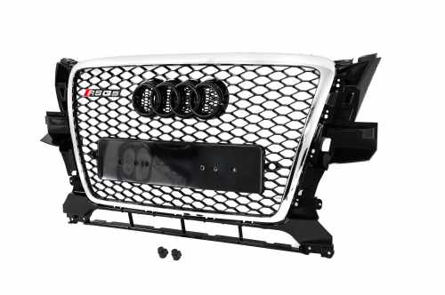 Передня решітка RSQ-Style Audi Q5 2008-2012, чорна з хромом, GT Tuning