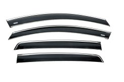 Вітровики Volkswagen Golf 5 2003-2009, хетчбек, з хромованим молдингом, Niken (4 шт)