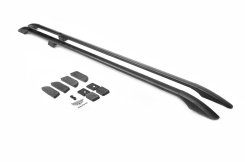 Рейлинги Fiat Talento 2016+ / Opel Vivaro / Renault Trafic, чёрные, чугунные ножки, короткая база, DDU (2 шт)