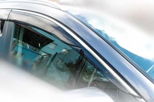 Вітровики Honda CR-V 2017-2022, з хромованим молдингом, HIC (4 шт)
