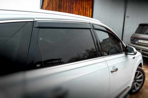Вітровики Audi Q7 2015-2026, з хромованим молдингом, HIC (4 шт)