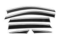 Вітровики MG ZS 2017-2024, з хромованим молдингом, Niken Luxury (6 шт)