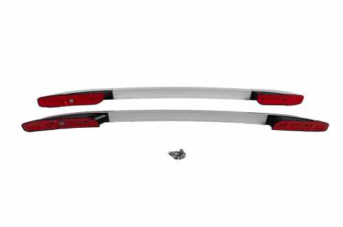 Рейлінги Nissan Navara/NP300 2016+, сірі, оригінальний дизайн, Cixtai (2 шт)