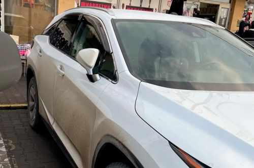 Вітровики Lexus RX 2016-2022, Long, з хромованим молдингом, HIC (4 шт)