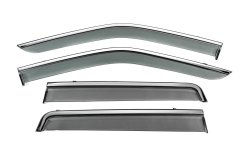 Вітровики Land Rover Freelander II 2006-2014, з хромованим молдингом, Niken Luxury (4 шт)