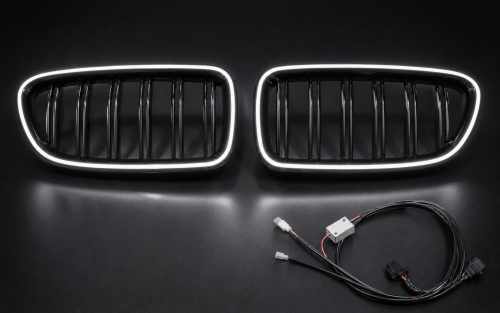 Ніздрі M-Look LED (чорний глянець) BMW 5 серія F10/F11 2010-2016, GBT