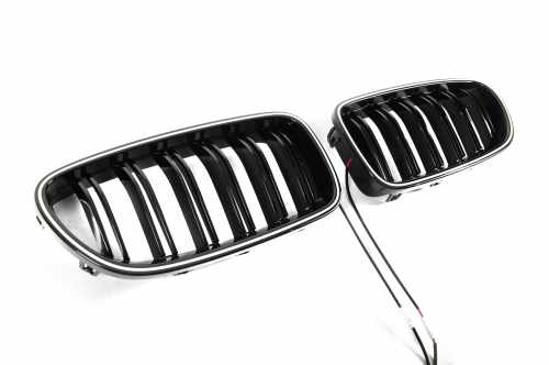 Ніздрі M-Look LED (чорний глянець) BMW 5 серія F10/F11 2010-2016, GBT