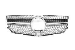 Передняя решетка Diamond Silver Без камеры Mercedes GLK class X204 2013-2015, Cixtai