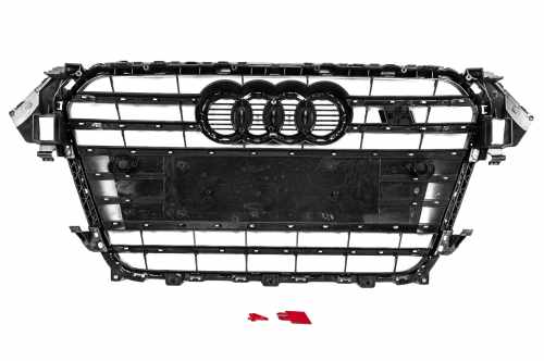 Передняя Черная решетка S-Style Audi A4 B8 2012-2015, GT Tuning