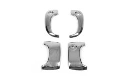 Накладки на ручки дверей Renault Kangoo 1998-2008, 2 передні та 2 зсувні двері, нержавіюча сталь, Carmos (4 шт)