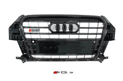 Передняя решётка радиатора SQ3 Audi Q3 2011-2015, чёрная, GT Tuning