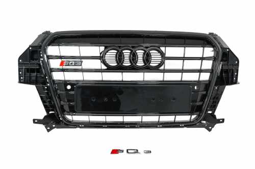 Передня решітка радіатора SQ3 Audi Q3 2011-2015, чорна, GT Tuning