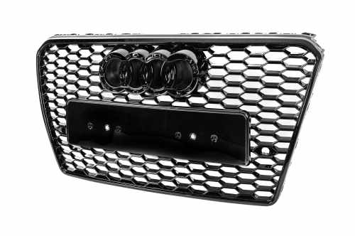 Передня решітка радіатора RS-Style Audi A7 2010-2014, чорна, GT Tuning