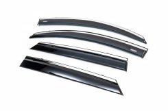 Вітровики Renault Duster 2008-2017 / Dacia Duster, з хромованим молдингом, Niken (4 шт)