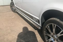 Боковые трубы Volkswagen T5 2003-2015 / Volkswagen T6, Ø60 мм, длинная база, нержавеющая сталь, CAN (2 шт)