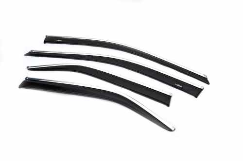 Вітровики Toyota Camry 2011-2017, з хромованим молдингом, HIC (4 шт)
