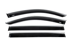 Вітровики Volkswagen Tiguan 2016-2023, Allspace, з хромованим молдингом, HIC (4 шт)