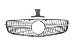 Передняя решетка Diamond Silver Mercedes C-class W204 2007-2015, Cixtai