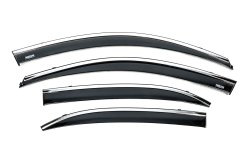 Вітровики Chevrolet Malibu V300 2011-2018, з хромованим молдингом, Niken (4 шт)