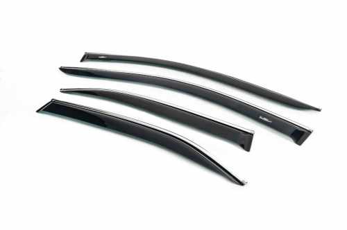 Вітровики Toyota Camry 2006-2011, USA, з хромованим молдингом, HIC (4 шт)
