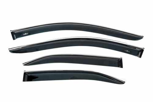 Вітровики Toyota Camry 2006-2011, EU, з хромованим молдингом, HIC (4 шт)