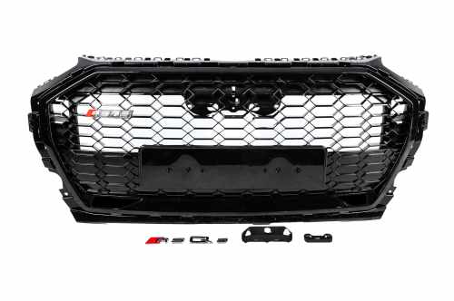 Передняя решетка RSQ-Style Audi Q5 2020-2025, черная, GT Tuning