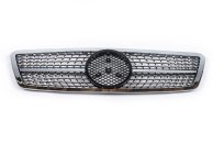 Передняя решетка Diamond Silver Mercedes C-class W203 2000-2007, Cixtai