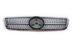 Передняя решетка Diamond Silver Mercedes C-class W203 2000-2007, Cixtai
