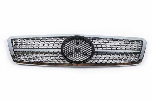 Передняя решетка Diamond Silver Mercedes C-class W203 2000-2007, Cixtai