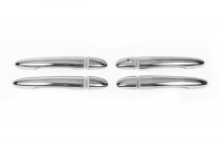 Накладки на ручки дверей Mazda 6 2008-2012 / 6 2012-2024 / 3 2009-2013 та ін., нержавіюча сталь, Carmos (4 шт)