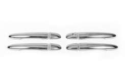 Накладки на ручки дверей Mazda 6 2008-2012 / 6 2012-2024 / 3 2009-2013 та ін., нержавіюча сталь, Carmos (4 шт)