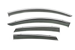 Вітровики Ford Mondeo Mk5 2014-2022 / Ford Fusion, седан, з хромованим молдингом, Niken Luxury (4 шт)