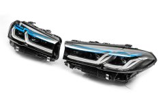 Передние фары Full LED Laser рестайлинг BMW 5 серия G30/G31 2017-2023, замена бампера, GBT