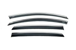Вітровики Volkswagen Golf 6 2008-2014, хетчбек, з хромованим молдингом, Niken (4 шт)
