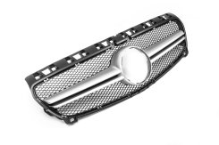 Передняя решетка радиатора AMG Silver Mercedes A-class W176 2012-2015, Cixtai