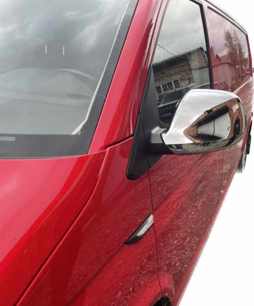 Накладки на дзеркала Volkswagen Amarok 2H 2010-2022, хромований ABS-пластик, Carmos (2 шт)