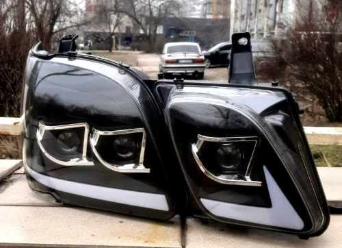 Передние фары Full LED черные RP для Lexus LX470 1998+