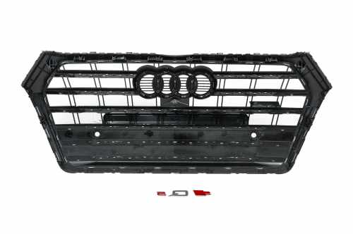Передня решітка SQ-Style Audi Q5 2017-2020, чорна з хромом, GT Tuning
