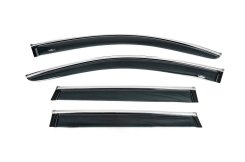 Вітровики Volkswagen Touareg 2010-2018 / Porsche Cayenne, з хромованим молдингом, HIC (4 шт)