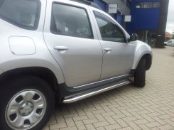 Бокові підніжки Premium Renault Duster 2008-2017 / Dacia Duster, Ø60 мм, нержавіюча сталь, CAN (2 шт)