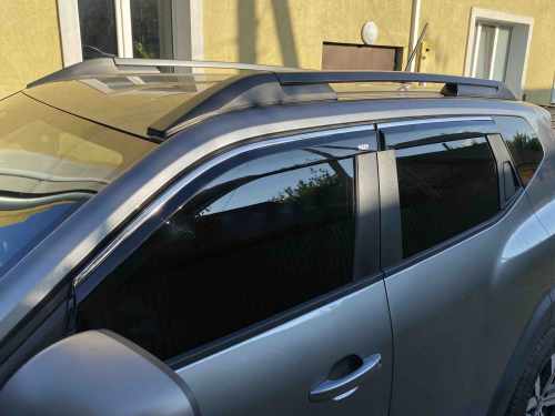 Вітровики Renault Duster 2024+ / Dacia Duster, з хромованим молдингом, Niken (4 шт)