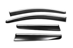 Вітровики Renault Kadjar HA 2015-2022, з хромованим молдингом, Sunplex (4 шт)