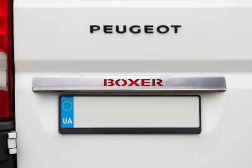 Накладка над номером Peugeot Boxer 2006-2025, нержавіюча сталь, Carmos, арт. car2960
