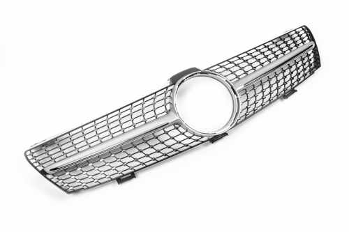 Передня решітка радіатора (Diamond Silver) Mercedes CLS C219 2005-2008, Cixtai
