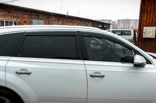 Вітровики Audi Q7 2015-2026, з хромованим молдингом, HIC (4 шт)