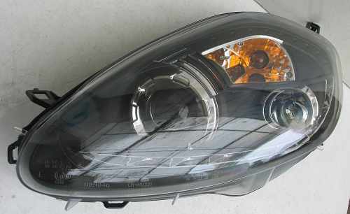 Передні фари чорні для Fiat Grande Punto 2005-2009