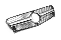 Передняя решетка радиатора AMG Silver Mercedes GLA X156 2014-2016, Cixtai